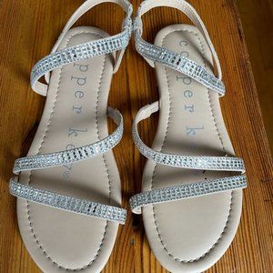 Copper Key Sandals, Sz. 7.5 (Great for Wedding or Shower - Worn Once)